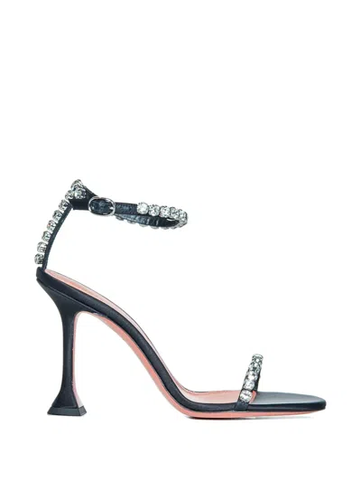 Amina Muaddi Gigi Crystal-embellished Sandals In Yellow