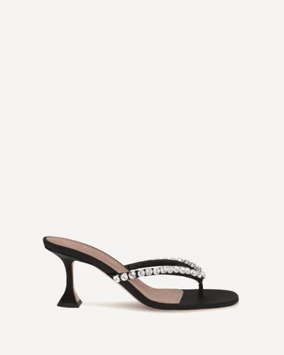 Amina Muaddi Gigi Crystal-embellished Thong Sandals In Black