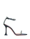 Amina Muaddi Gigi Sandal 95 White Crystal-embellished Blac