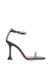 Amina Muaddi Gigi Sandal 95 White Crystal-embellished Blac