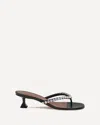 Amina Muaddi Flip-flop High-heeled Sandals In Black