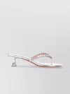 Amina Muaddi Leather Sandals With Crystal-embellished Straps