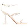 Amina Muaddi Gilda 105mm Sandals In White