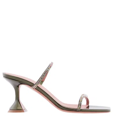Amina Muaddi Gilda Crystal Embellished Sandals In Multi