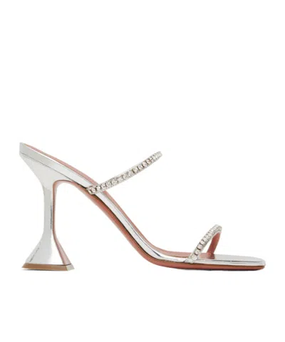 AMINA MUADDI GILDA CRYSTAL HIGH-HEELED SANDALS