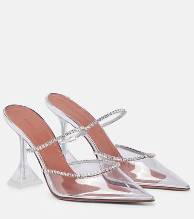 AMINA MUADDI GILDA EMBELLISHED PVC MULES,P00561148