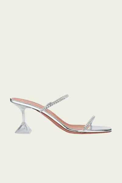 Amina Muaddi Gilda Glass Slipper 70 In Pvc Transparent In Neutrals