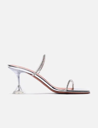 Amina Muaddi Gilda Glass Slippers 70 Transparent Pvc In Multi