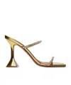 Amina Muaddi Gilda High-heeled Sandals In Brown