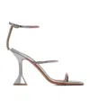 Amina Muaddi Gilda Crystal-embellished Sandals In Gray