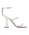 Amina Muaddi Gilda 95mm Embellished-strap Sandals In White