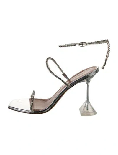 Pre-owned Amina Muaddi Gilda Leather Sandals