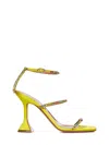 Amina Muaddi Open-toed High-heeled Sandals In Yellow