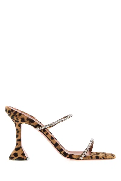 Amina Muaddi Gilda Leopard-print Sandals In Animal Print