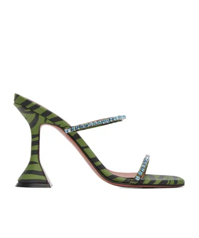 AMINA MUADDI GILDA SQUARE-TOED HIGH-HEELED SANDALS
