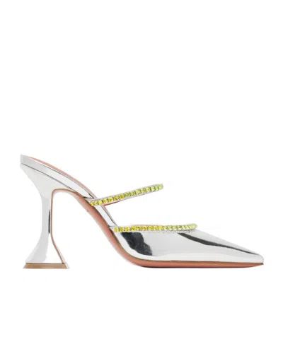 Amina Muaddi Gilda Strappy High-heeled Sandals In White