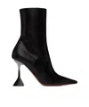 Amina Muaddi Giorgia Glass Short Boots In Black