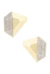 Amina Muaddi Jewellery In White Crystal & Gold