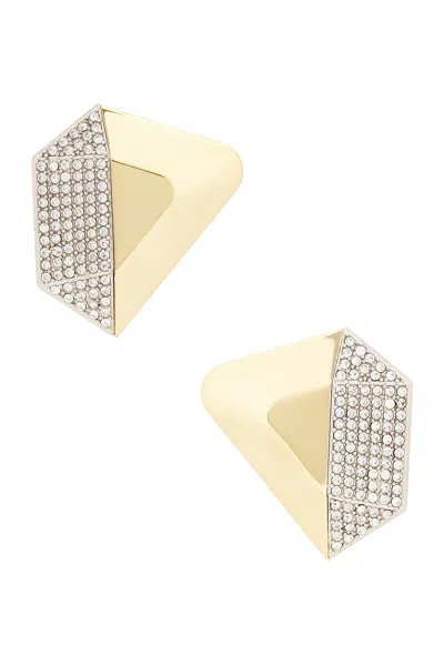 Amina Muaddi Crystal Decorative Earrings In Yellow