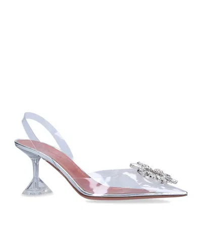 Amina Muaddi Glass Begum Slingback Pumps 70