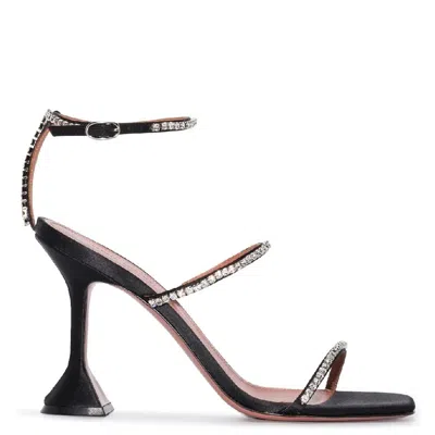 Amina Muaddi Glida Rhinestone Embellished Sandals In Multi