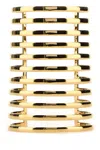 Amina Muaddi Woman Gold Metal Angelica Bracelet In Golden