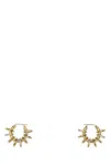 Amina Muaddi Multiring Hoop Earrings With Embellished Textured Finish