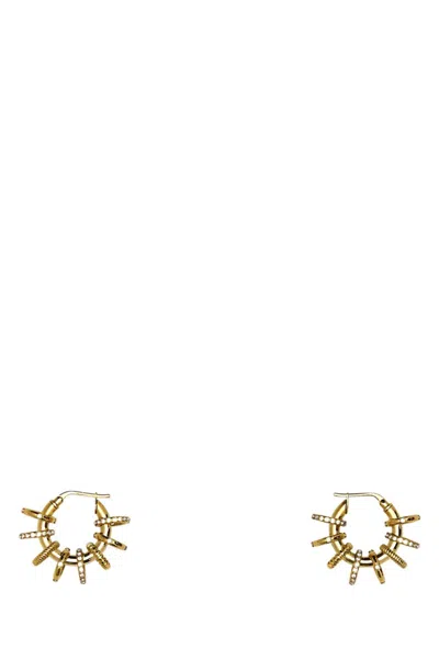 AMINA MUADDI GOLD METAL MULTIRING EARRINGS