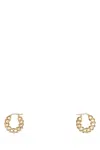 Amina Muaddi Jah Hoop Small Earrings In Golden