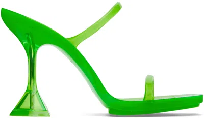 AMINA MUADDI GREEN BRITO SLIPPER HEELED SANDALS