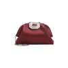 Amina Muaddi Camelia Crystal-buckle Clutch Bag In Red