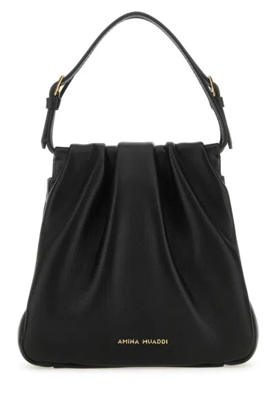 Amina Muaddi Handbags. In Black