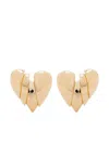 Amina Muaddi Heart Breaker Earrings In Gold
