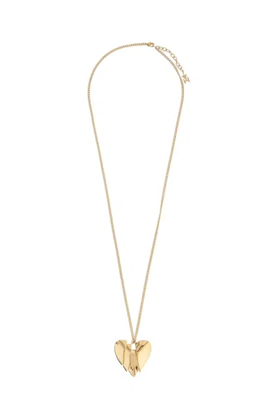 Amina Muaddi Heartbreaker Necklace In Gold