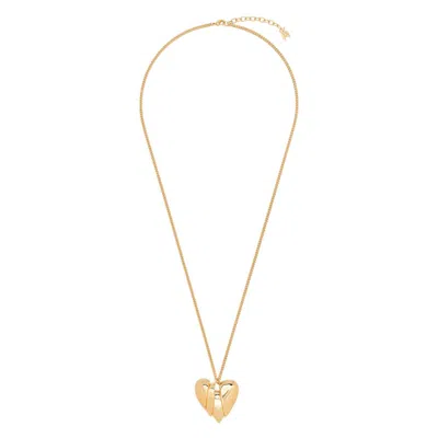 Amina Muaddi Heartbreaker Necklace In Gold