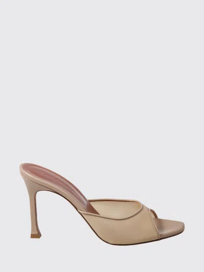 Amina Muaddi Heeled Sandal Woman In Neutral