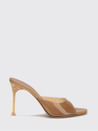 Amina Muaddi Heeled Sandal Woman In Brown