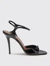 Amina Muaddi Patent-leather Adut Sandal In Black