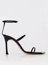 Amina Muaddi Black Patent Calf Leather Maya Sandals In Schwarz