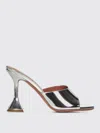 Amina Muaddi Heeled Sandals  Woman In Silver