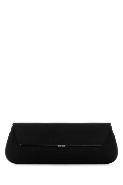 Amina Muaddi Ami Clutch Bag In Black