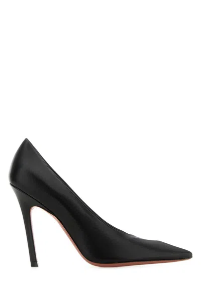 Amina Muaddi Christine Pump 100 Nappa Black 100 Christinepump100 Blk