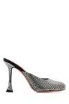 Amina Muaddi Embellished Satin Iris Mules In Multicolor