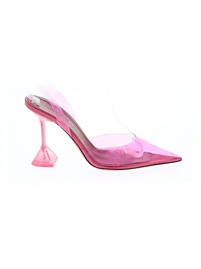 Pre-owned Amina Muaddi Heels In Pink