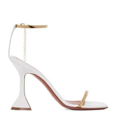 Amina Muaddi Henson Single-string High-heeled Sandals In White