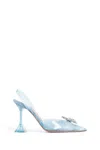 Amina Muaddi Rosie Glass Slingback Pumps 95 In Blue