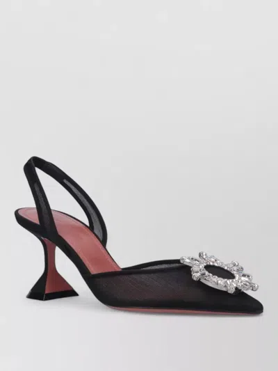 Amina Muaddi High Heel Pumps Mesh Pointed Toe In Multi