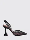 Amina Muaddi Holli Polka-dot Lace Pumps In Black