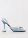 Amina Muaddi Rosie Glass Slingback Pumps 95 In Blau
