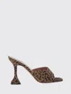 Amina Muaddi Square-toe High-heeled Sandals In Brown